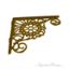 Large Rosette Design Shelf Bracket - Brass