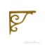 Cast Brass Shelf Bracket with Scroll Design