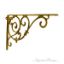 Large Cast Brass Shelf Bracket with Vine Pattern