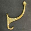 Brass Victorian Single Hook - Polished Brass Lacquered