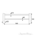 Stainless Steel Double Towel Holder - Diagram