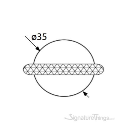SignatureThings | Round Stainless Steel Door Stops - Rubber Base