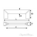 Tri Cabinet Pull Handle - Diagram