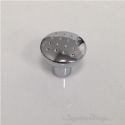 Modern Round Dimpled Drawer Knobs - Polished Chrome