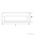 Rectangular Flush Door Handle - Diagram