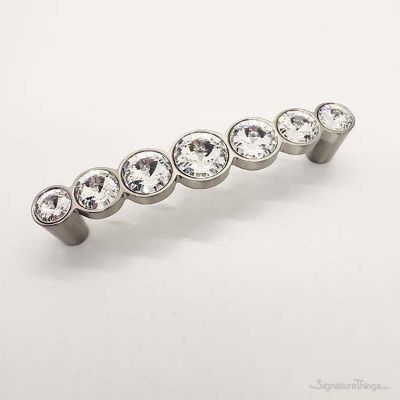 SignatureThings.com Brass Hardware Swarovski Crystal Cabinet Knobs and Handles