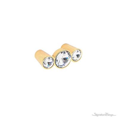 SignatureThings.com Brass Hardware Swarovski Crystal Cabinet Knobs and Handles