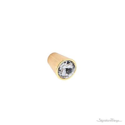 SignatureThings.com Brass Hardware Swarovski Crystal Round Cabinet Knob and Handle