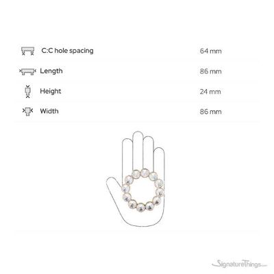 SignatureThings.com Brass Hardware Swarovski Crystal Round Cabinet Knob and Handle