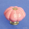 Pumpkin Shape Ceramic Knobs -  Pink