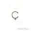 Drapery Hardware - Curtain Rod - Flat C-Ring w/Eye & Insert	- Antique Brass