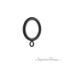 Drapery Hardware - Curtain Rod - Smooth Curtain Ring w/eye - Black