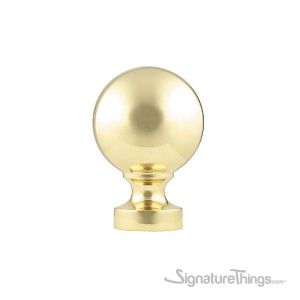 Drapery Hardware - Curtain Rod - Brass Barcelona Finial - Polished Brass