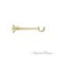 Drapery Hardware - Curtain Rod - Brass Plain Leon Bracket - Polished Brass