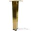 10-1/2" Polished Brass Square Furniture Leg