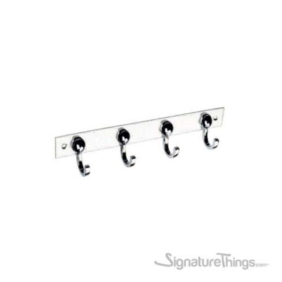 J-DX-303 Brass Wall Mounted Hook Bar - Polished Chrome