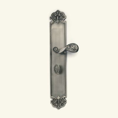 CY Lock with Demeter Solid Handle in Metallic Antique Pewter Finish