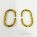 Brass C Shaped Curtain Rings Set of 12 - Polished Brass Unlacquered