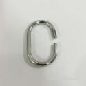 Brass C Shaped Curtain Rings Set of 12 - Polished Chrome