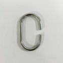 Brass C Shaped Curtain Rings Set of 12 - Polished Chrome