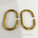 Brass C Shaped Curtain Rings Set of 12 - Polished Brass Unlacquered