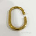 Brass C Shaped Curtain Rings Set of 12 - Polished Brass Unlacquered
