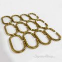 Brass C Shaped Curtain Rings Set of 12 - Polished Brass Unlacquered