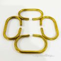Brass C Shaped Curtain Rings Set of 12 - Polished Brass Unlacquered