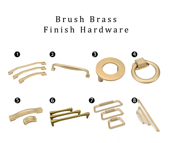 Brush Brass Finish Hardware