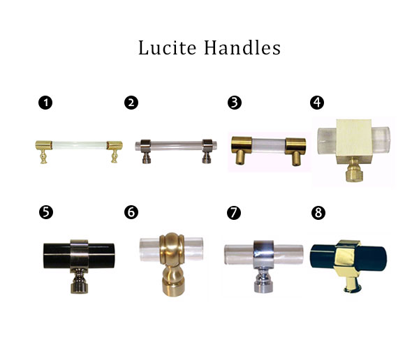 Lucite Pulls and handles