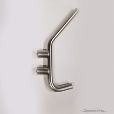 Wall Mounted Steel Hook with Brass Pedestal 